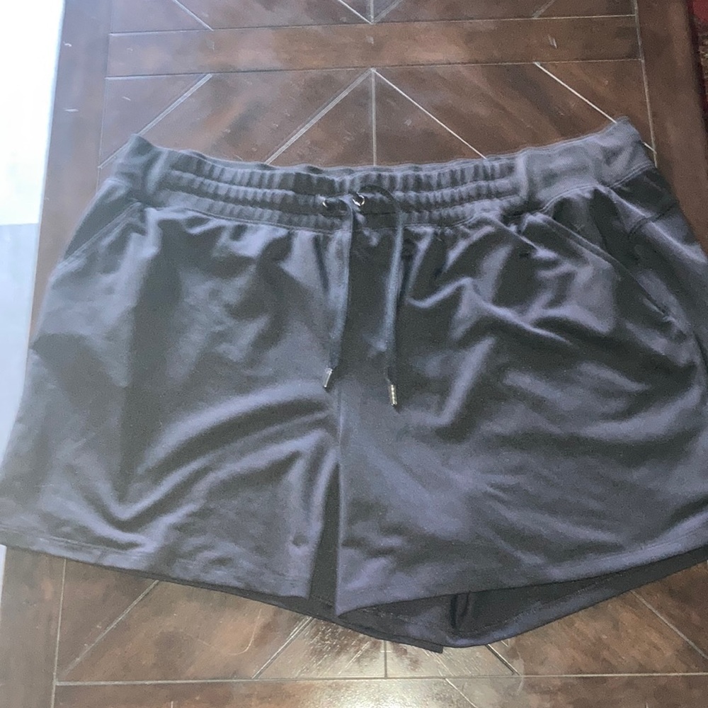 black shorts